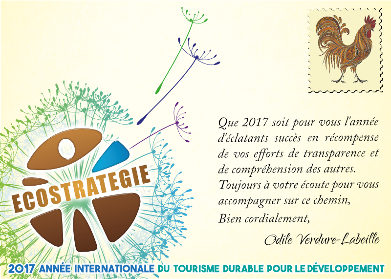 Carte de voeux d'ECOSTRATEGIE 2017